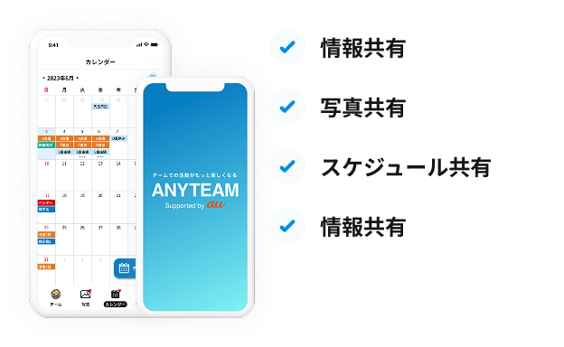 ANYTEAMアプリ画面