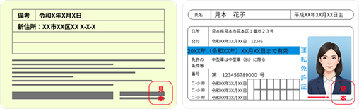 本人確認書類見本
